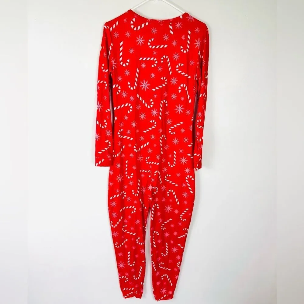 NEW Candy Cane Onesie Pajamas M
